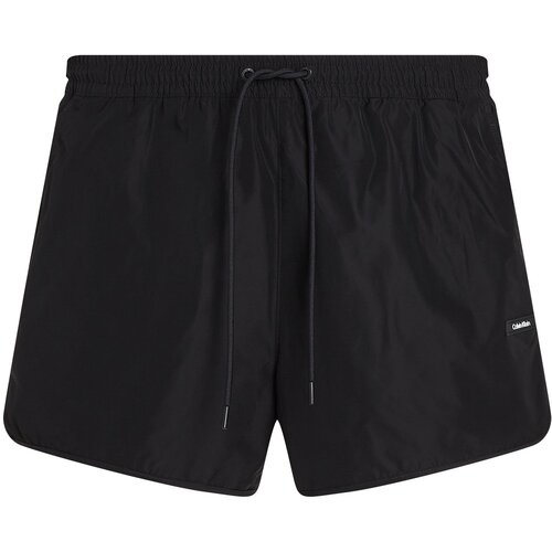 Calvin Klein Swimwear Kratke kopalne hlače 'RUNNER' črna / bela Cene