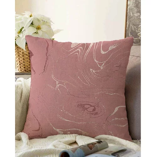 Minimalist Cushion Covers tamno ružičasta jastučnica s udjelom pamuka Waves , 55 x 55 cm