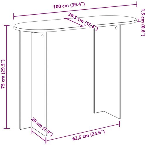  Konzolna stolica Bijela visokog sjaja 100 x 39 5 x 75 cm - Bijela visokog sjaja Slike