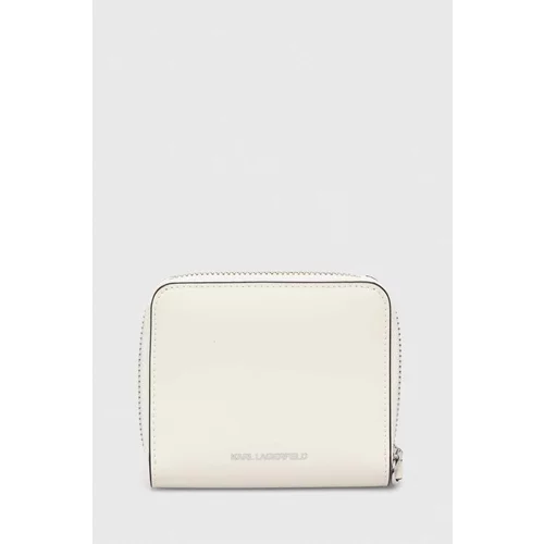 Karl Lagerfeld Usnjena denarnica ženski, bela barva