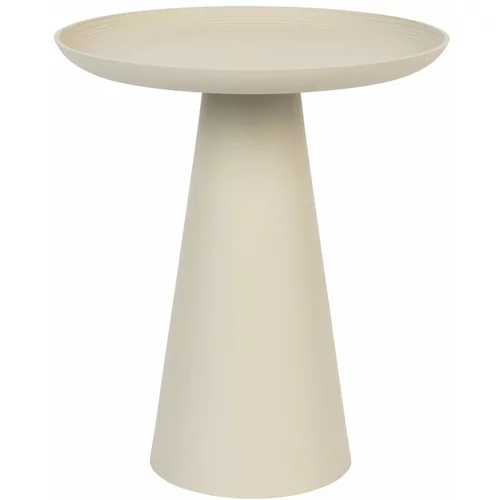 White Label Bež aluminijasta kavna mizica Ringar, ø 39,5 cm