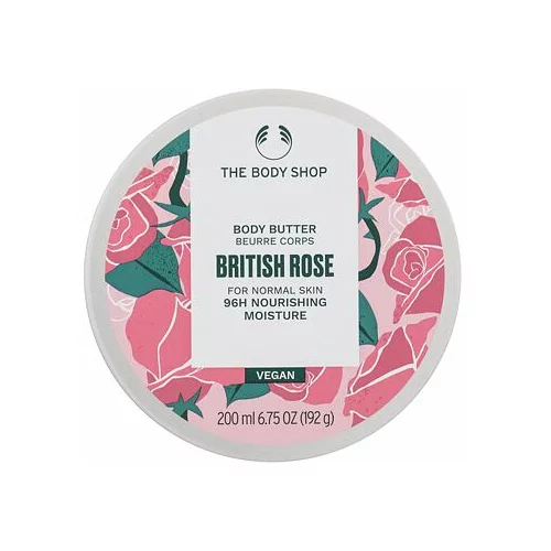 The Body Shop british rose posvjetljujući maslac za tijelo za normalnu do suhu kožu 200 ml za žene