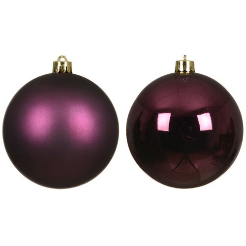Dekordom Novogodišnji set kugli za jelku 4pcs 10cm 022617 - Dark mauve - KMG Cene