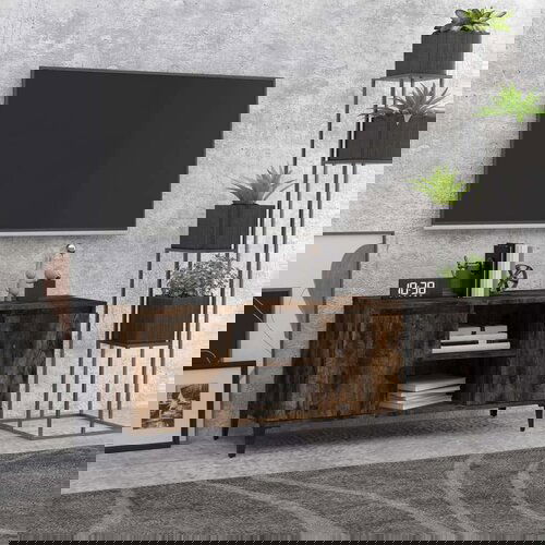 TV ormarić s metalnim nogama dimljeni hrast 103 5 x 35 x 50 cm Cijene