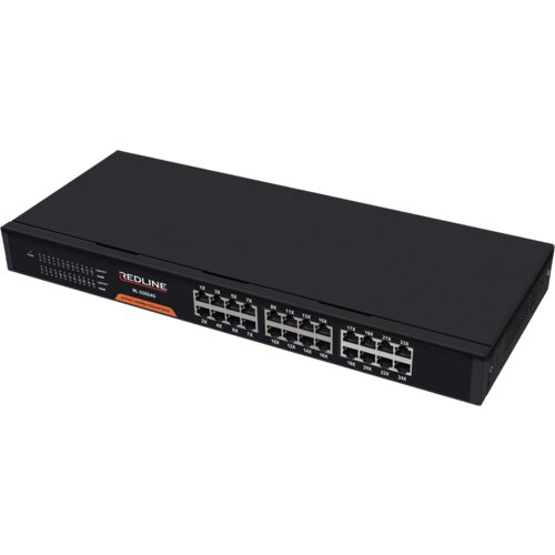 Redline 24-portni mrežni switch, 10/100/1000Mbps - RL-S2024G, Crni Slike