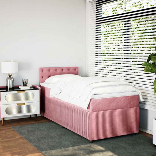 Box spring krevet s madracem ružičasti 80 x 200 cm bar&amp;scaron;unasti Slike