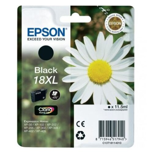  Originalna črna kartu&amp;scaron;a Epson 18Xl - C13T18114010 [Ml-11][Pag-470], (21734914) Slike