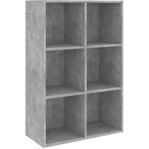  za knjige / komoda siva boja betona 66x30x98 cm iverica Slike