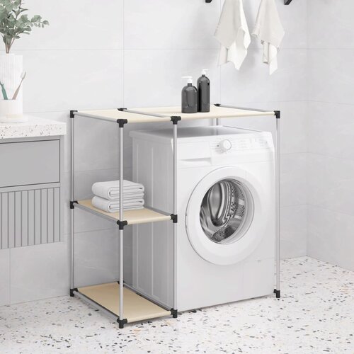 vidaXL Regal za nad pralni stroj krem 87x55x90,5 cm železo Cene