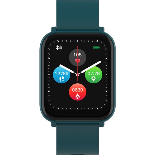 Canyon Easy SW-54, Smartwatch,1.7" IPS Full Touch 240X280,IP68 waterproof, PIXART PAR2860QN, 32K /512K/64M,Multisport mode,heart rate,200mAh battery, Bluetooth BT5.3, compatibility with iOS and android, Green, host: 43.4 *35.8 * 9.8mm strap:248*20mm,35g - Cene