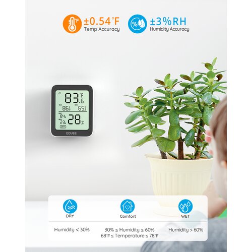 GOVEE - Bluetooth Thermometer Hygrometer with Screen Slike
