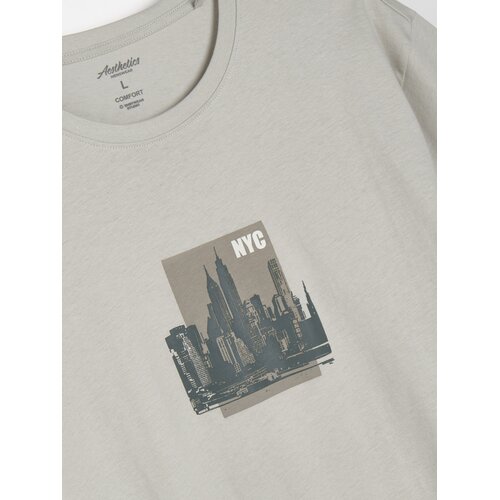 Sinsay Pamučna majica s printom NYC Slike