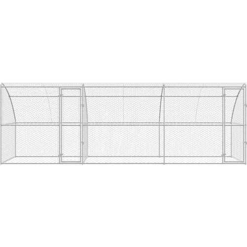  Kućica za pse s pohranom 3 pcs Srebrno 6 x 2 x 2 m Čelik Slike