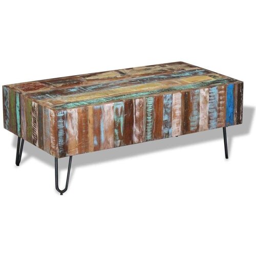  Klubska mizica iz trdnega predelanega lesa 100x50x38 cm Cene
