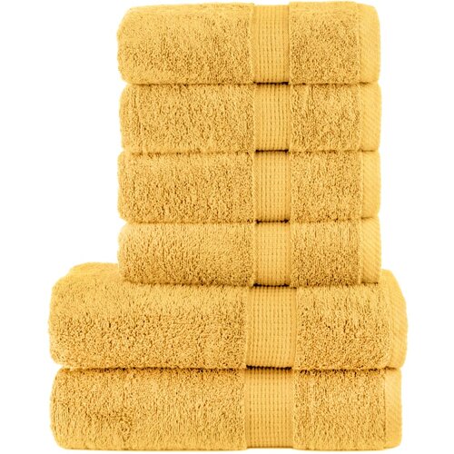  6-dijelni vrhunski set ručnika SOLUND zlatni 600 gsm Cijene