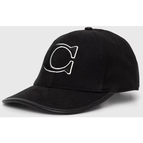 Coach Pamučna kapa sa šiltom boja: crna, s aplikacijom