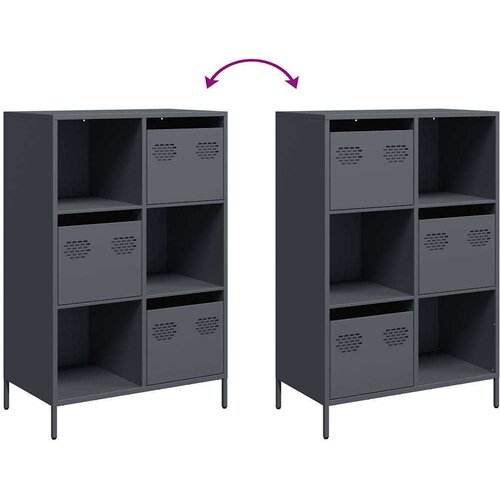 VidaXL Visoka omara antracit 68x39x103,5 cm jeklo Slike