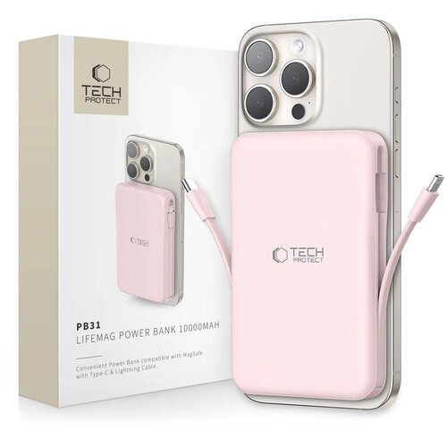 TECH-PROTECT POWERBANK PB31 LIFEMAG 10000 MAH ZA MAGSAFE IPHONE 12 13 14, (5000337323) Cene