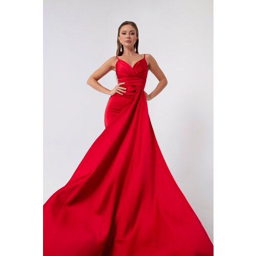Lafaba Evening & Prom Dress - Red - Both Ruffle Slike