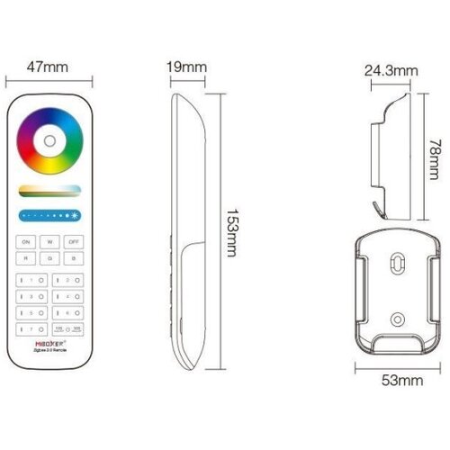  immax neo 07087-3 - univerzalni daljinski upravljač rgb+cct miboxer 2xAAA tuya Slike
