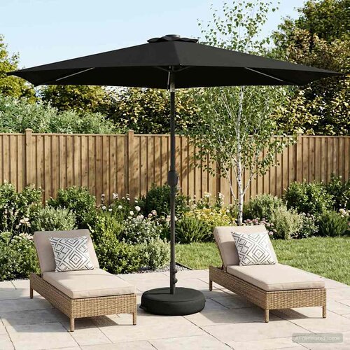 Suncobran za vrt s LED svjetlima i postoljem 300 x 300 cm Slike