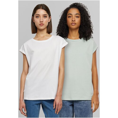 UC Ladies Women's T-Shirt Extended Shoulder Tee - 2pcs - Mint+White Slike