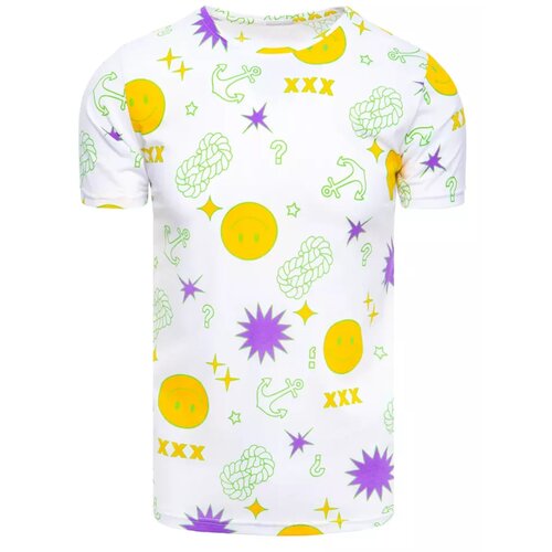 DStreet White RX4993 men's T-shirt with print Cijene