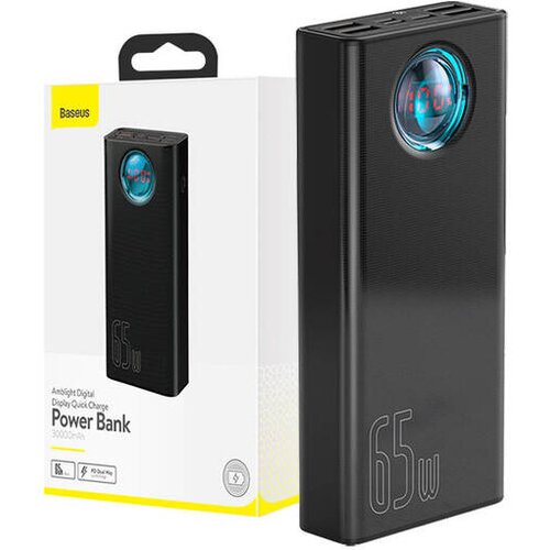 Baseus Powerbank Amblight 30000mAh, 4xUSB, USB-C, 65W (črna) Cene