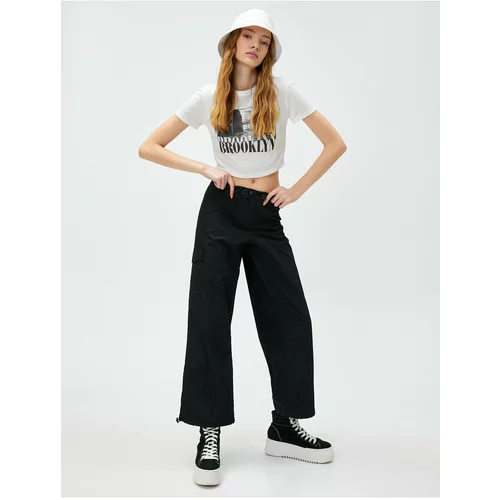 Koton Parachute Trousers with Pocket Detailed Stopper Relaxed Cut