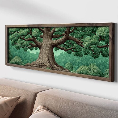 WALLXPERT LAC026-120 Multicolor Decorative Framed MDF Painting Cene