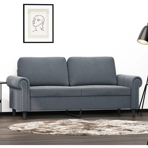 vidaXL Dvosed temno siv 140 cm žamet Cene