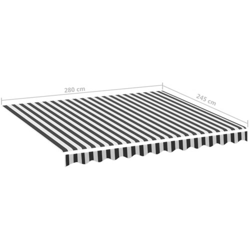  Zamjenska tkanina za tendu antracit-bijela 3 x 2,5 m Slike