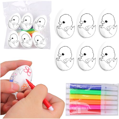  Easter Styrofoam Eggs For Painting Markers Chicken In Egg 6pcs Cijene