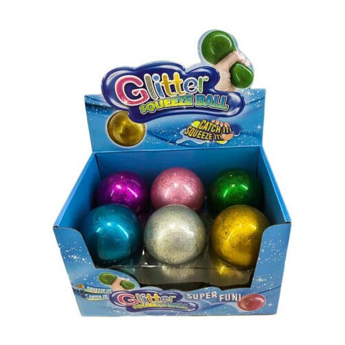 Squeezy glitter, gumena igračka, lopta, gliter, miks ( 894252 ) Slike