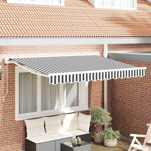 vidaXL retraktilna tenda antracitna in bela 350x200 cm Cene
