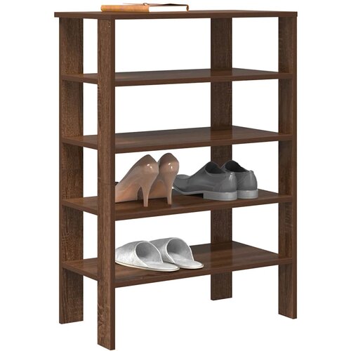 vidaXL Regal za čevlje rjav hrast 61x32x87,5 cm inženirski les Cene