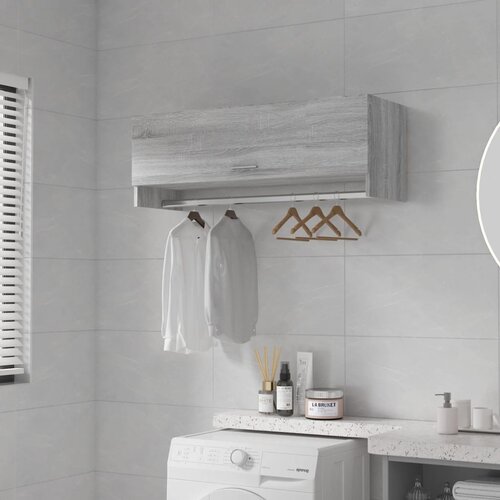 Furnova Garderobna omara siva sonoma 100x32,5x35 cm konstruiran les, (21930322) Cene
