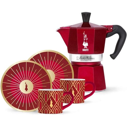 Bialetti Glamour Moka Express kafetiera za 6 skodelic + 2 skodelici Cene