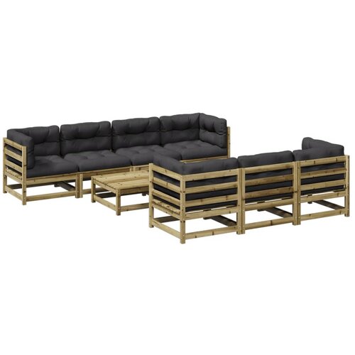 8-dijelni set vrtnih sofa s jastucima masivno drvo duglazije Slike