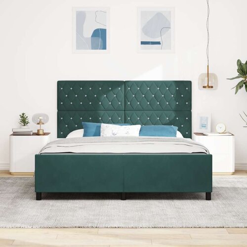 vidaXL krevet u tamnozelenoj boji  180x200 cm  Bar&scaron;un Cijene