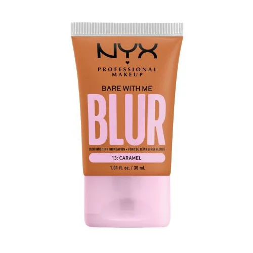 NYX Professional Makeup Bare With Me Blur Tint Foundation mat puder s srednjo prekrivnostjo 30 ml Odtenek 13 caramel