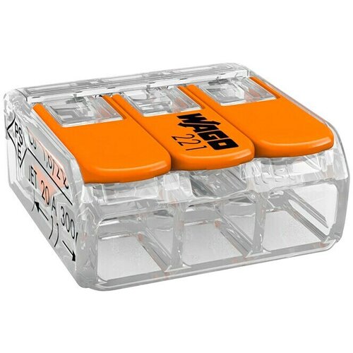Wago Compact Objemka vzvoda 221-413 (Število vodnikov: 3 kos, 0,14 mm² - 4 mm², 10 kos) Cene