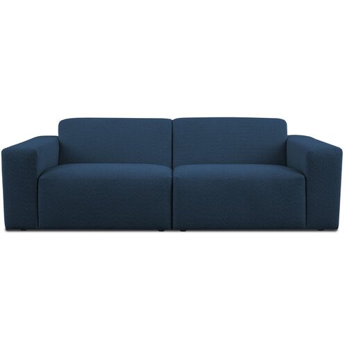 Scandic Temno modra sedežna garnitura iz tkanine boucl&amp;eacute; 228 cm Roxy &amp;ndash; Slike