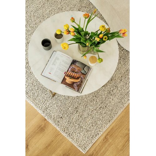 Flair Rugs Sivo-bež ročno tkana preproga iz me&amp;scaron;anice volne 200x290 cm Minerals &amp;ndash; Slike