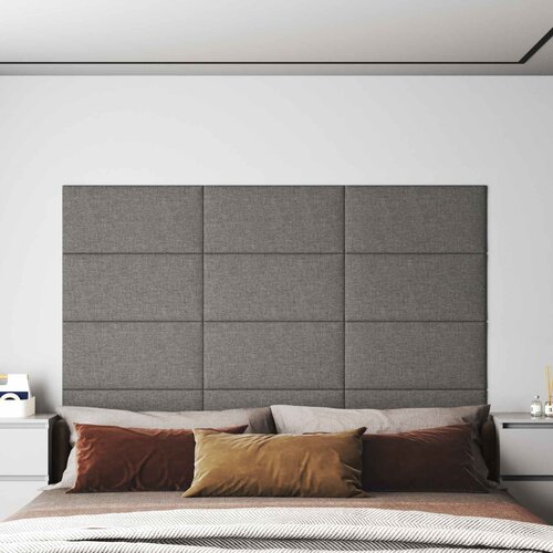  Zidna uzglavlja 12 pcs Svijetlo siva 60 x 30 cm tkanina Cijene