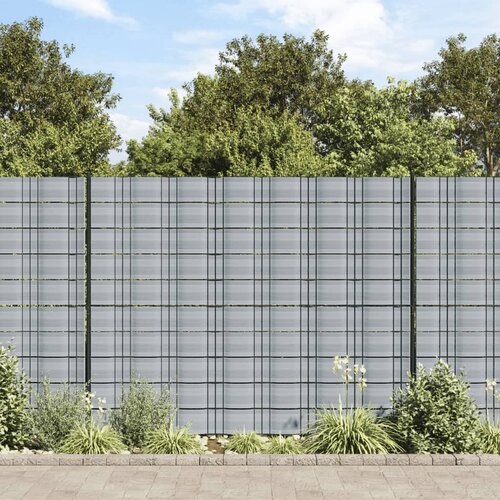 vidaXL Vrtna platna 10 kosov siva 252,5x19 cm PVC Cene