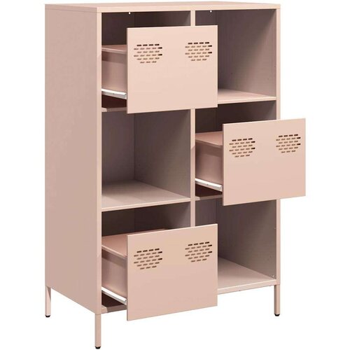 VidaXL Visoka omara roza 68x39x103,5 cm jeklo Slike