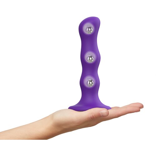 Strap-On-Me Geisha Balls Dildo with Rotating Balls Purple M Slike