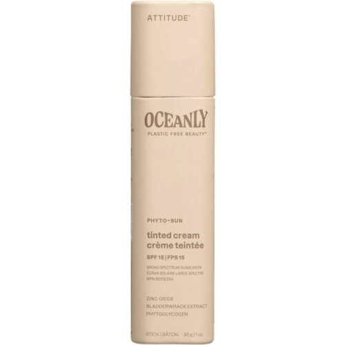 Attitude Oceanly PHYTO-SUN Tinted Moisturizing Suncreen SPF 15 - 30 g Slike