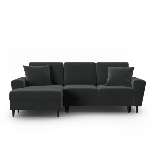 Cosmopolitan Design Tamno siva baršunasti sklopiva/s prostorom za odlaganje kutna garnitura (s lijevim kutom/s ležaljkom) Kyoto – Cijene